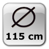 diameter 115 cm