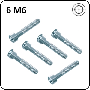 6 screws M6 CHC 8.8