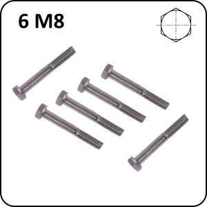 6 screws M8 HEXA 8.8